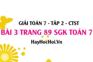 Giải bài 3 trang 89 Toán 7 tập 2 SGK Chân trời sáng tạo